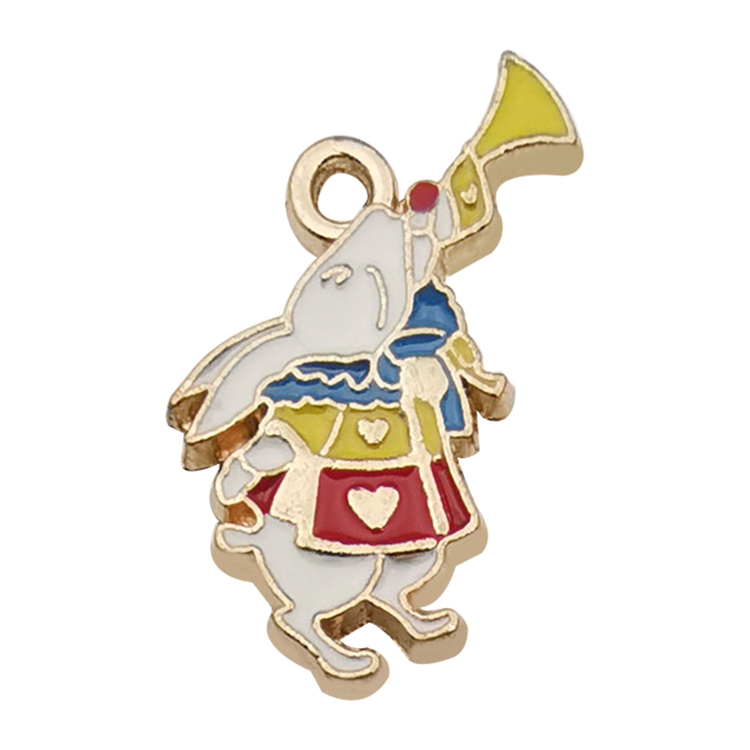 Enamel Zinc Alloy Alice Theme Round Disc Charm Pendant for DIY Bracelet Necklace Jewelry
