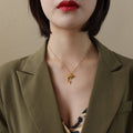 Dolphin Pendant Necklace Cable Chain Gold or Steel Tone view 4