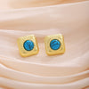 Turquoise Square Studs
