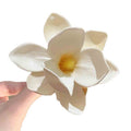 Large Artificial Plumeria Duckbill Hair Clip In Pink Or White view 5