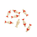 Enamel-Look Silver Gold Fish Bone Alloy Charms in 14 Styles view 12