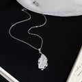 Gold and Silver White Feather Pendant Necklaces Statement Jewelry view 6