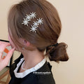 Gold Rhinestone Eight-Point Star Duckbill Hair Clip view 3