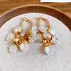 Gold Shell Hoops