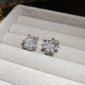 Silver Tone Crystal Flower And Pearl Ear Cuff Fashion Jewelry view 6