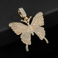 Rhinestone Butterfly Charm Pendant with Bail Four Color Combinations view 7