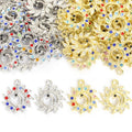 Crystal Peacock Charms in Two Designs and Two Metal Tones view 4