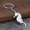 Seahorse Metal Keychain Cute Minimalist Gift Pendant Accessory