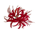 Red Or Pale Pink Artificial Spider Lily Duckbill Hair Clip view 5