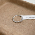 Silver Tone Clear Stone Star Crossover Open Adjustable Ring view 3