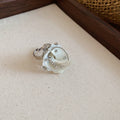 Silver Shell Spiral Pearl Necklace Shell Rose Ring view 6