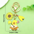 Bee and Honeycomb Charm Keychains with 33 Varied Design Styles for Bags and Keys view 9