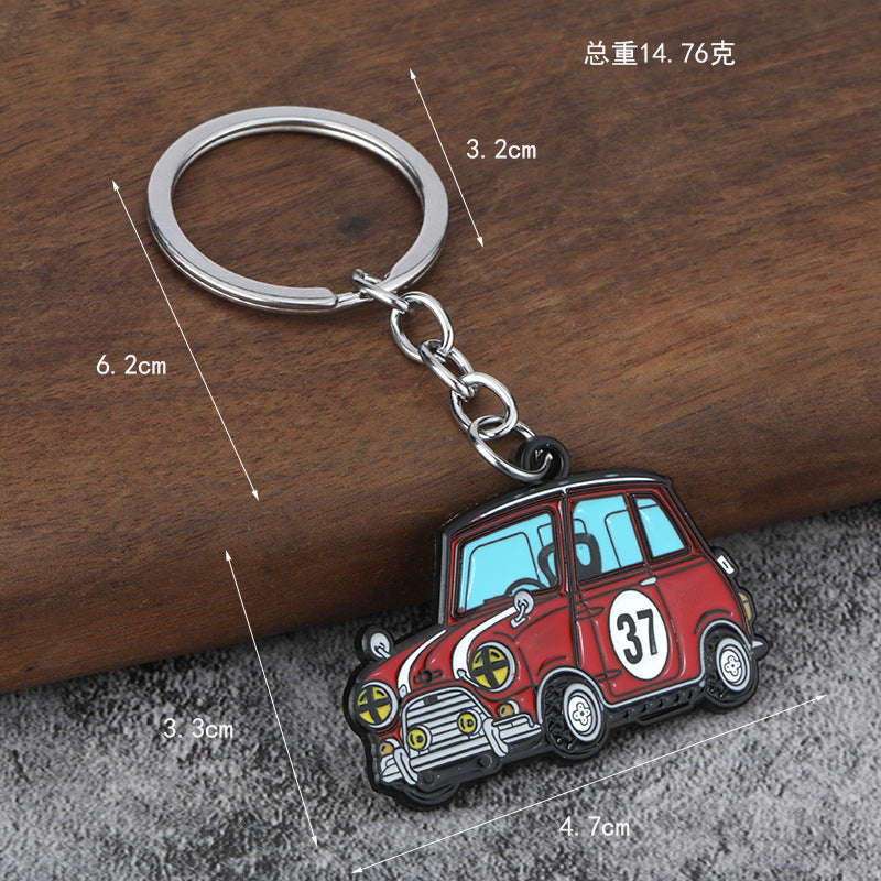 Creative Metal Car Model Keychain, Zinc Alloy Vehicle Pendant