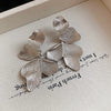 Silver Tone Leaves