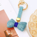 Full Crystal Bow Keychains in Pink Blue and Assorted Colors view 2