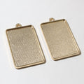 Rectangular Double Sided Bezel Pendant Trays in Six Finishes view 8
