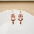 Six Color Cartoon Cat Moving Tail Gold Hook Earrings view 11