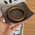 Wood Grain Round Bangle Bracelets Dark Coffee Black Brown view 8
