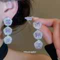 Purple Square Halo Crystal Necklace Bracelet And Earrings view 4