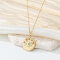 Gold Tone Vintage Motif Pendant Necklaces in Twelve Eye and Symbol Designs view 4