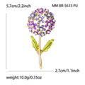 Round Flower Cluster Stem Brooch in Three Enamel Palettes view 4