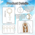 White Wooden Bead Loop Cross Pendant in Two Package Styles view 2