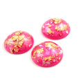 Gold Fleck Oval Resin Cabochons in Eight Color Options view 3