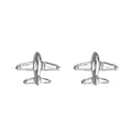 Silver-Tone Pavé CZ Airplane Stud Earrings Matching Pair view 5