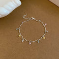 Silver Multicolor Crystal Teardrop Necklace Bracelet Cat Pendant view 8