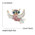 Colorful Crystal Owl Brooch In Blue And Pink Designs view 5