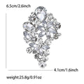 Glass Crystal Cluster Brooch Floral Cascade Six Colors view 7