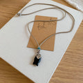 Silver Tone Fish and Heart Pendant Rope Necklaces Statement Jewelry view 6