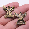 Heart Motif Angel Charms in 2 Metal Finishes for Jewelry Making view 6