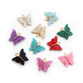 Colorful Upright Butterfly Charms with Glittered Wings view 2