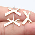 Metal Bow Charms in Six Silver Gold and Bronze Tone Finishes view 4