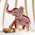 Elephant Rhinestone Enamel Keychain Gold Tone 3 Colors view 6