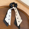 Polka Dot Pearl Bow Scrunchies And Ribbon Hair Ties view 7