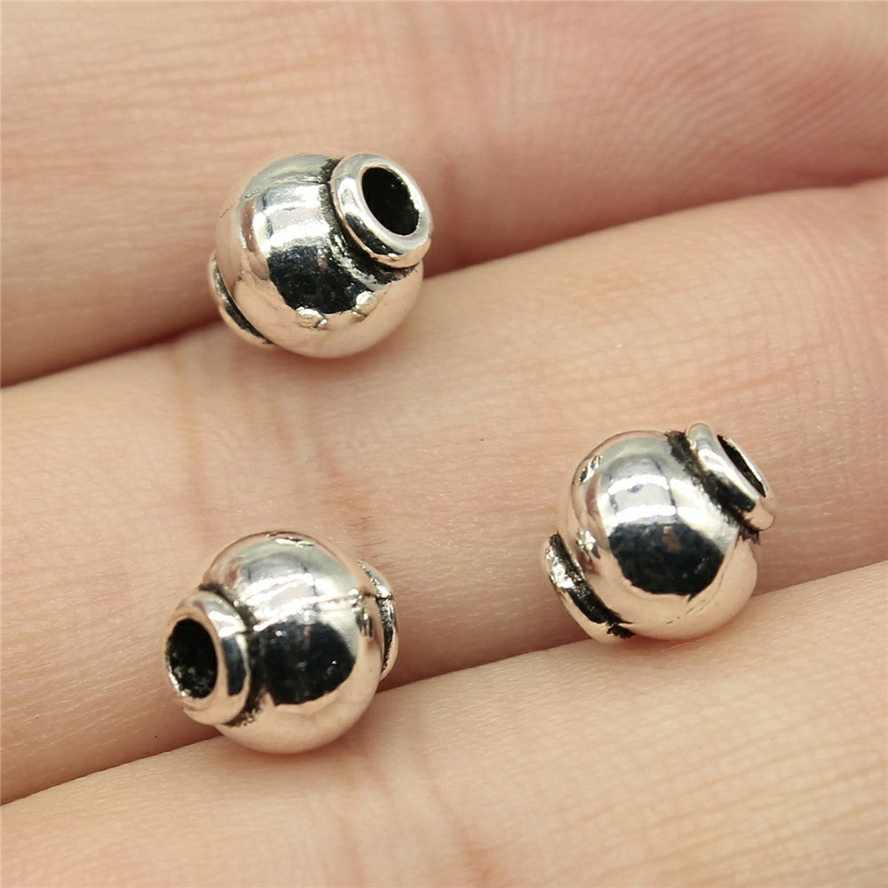 8x8x8mm 1.3g Multicolor Zinc Alloy Round Spacer Beads for Bracelet Necklace DIY Jewelry Findings