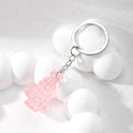Translucent Christmas Tree Split Ring Keychains in Five Colors view 3