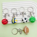 Soccer, Basketball and Volleyball Charm Keychains in 37 Pictured Variations view 4