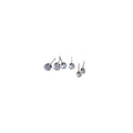 Six Pair Silver Tone Minimal Stud Earring Set Fashion Jewelry view 5