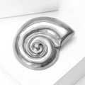 Spiral Shell Brooch In Sculpted Silver And Gold Tone Finishes view 3