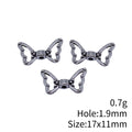Antique Silver Openwork Butterfly Bead for Jewelry Making view 3