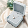 Gray Square Flocked Jewelry Gift Presentation Display Box view 4