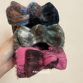 Fuzzy Flocked Bow Duckbill Hair Clips Green Pink Blue view 4