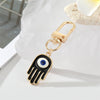 Black Hamsa Keychain