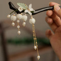 Seven Mixed Hair Sticks With Flowers Butterfly Feather And Bird Motifs view 10