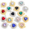 Faceted Crystal Heart Halo Charm Collection for Jewelry Making view 5
