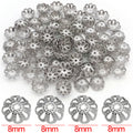 Dotted Bowl and Open Flower Metal Bead Caps Jewelry Findings view 8