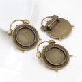 Clock Shaped Brooch Bezel Trays in Two Antique Finishes view 3